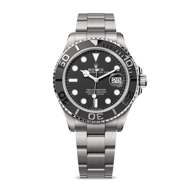 Yacht Master 42mm, Titanium, Black dial, Osyter Bracelet