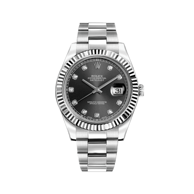 Datejust II 41mm, st/wg, Rhodium 10rd dial, Oyster Bracelet