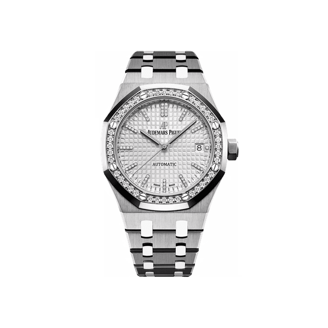 Royal Oak QE II Cup 37mm, Ti/Pt, Silver Diamond dial, Bracelet 