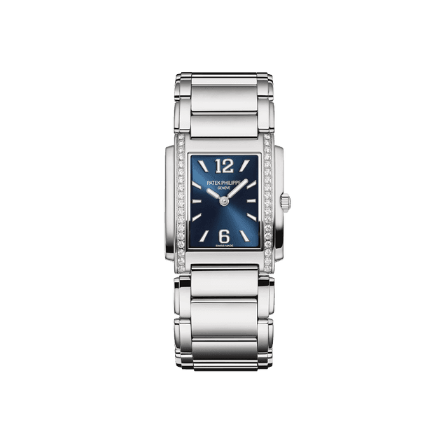 Twenty-4 Quartz Steel, 25.1x30mm, Blue Dial, Diamond Bezel, Bracelet