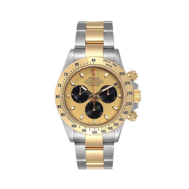 Daytona st/yg, Champ/black dial, Bracelet