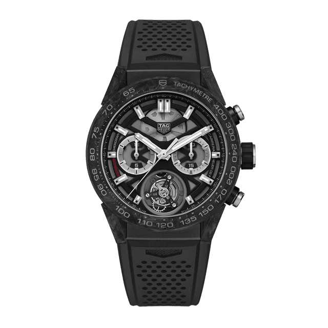 Tag Heuer Carrera Chronograph Tourbillon, 45mm, Rubber Black
