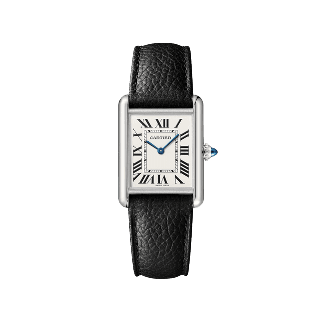 Tank Must Large Model  Quartz, Steel, Silver dial, Black Croco Strap