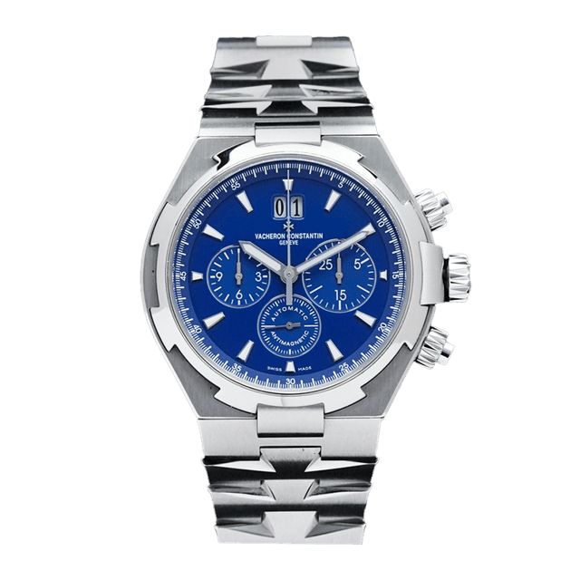 Overseas Chrono 41mm, Steel, Blue dial, Bracelet
