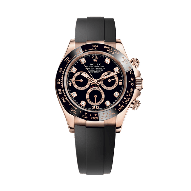 Daytona RG, Black 8rd dial, Oysterflex