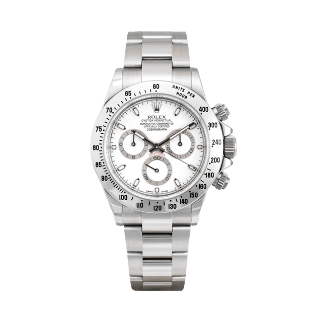Daytona Steel, White APH dial