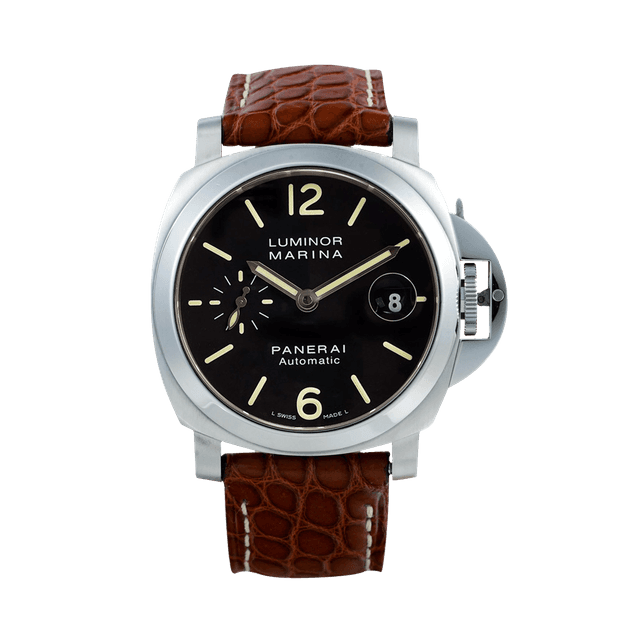 LUMINOR 40 MARINA STEEL BLACK LEATHER N0240/1500