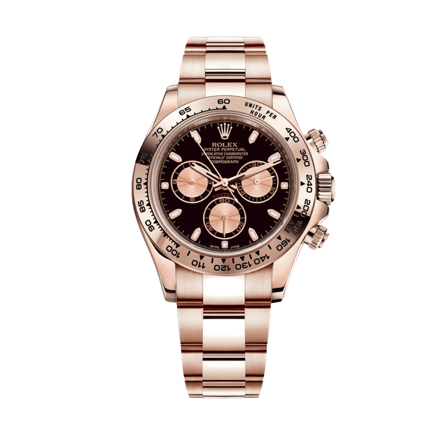 Daytona RG, Black/pink dial, Bracelet