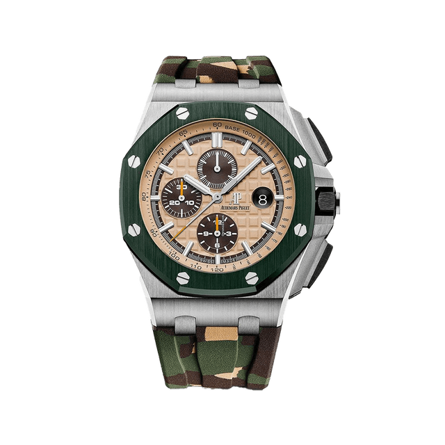 Royal Oak Offshore Novelty Steel Camo, Beige dial