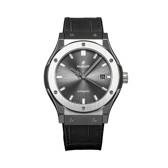 Classic Fusion Racing Grey Titanium, 42mm, Grey Sunray dial, Grey Croco Rubber Strap