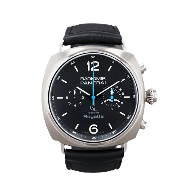 RADIOMIR 47 REGATTA 1/8 SPLIT TITANIUM LEATHER BLACK