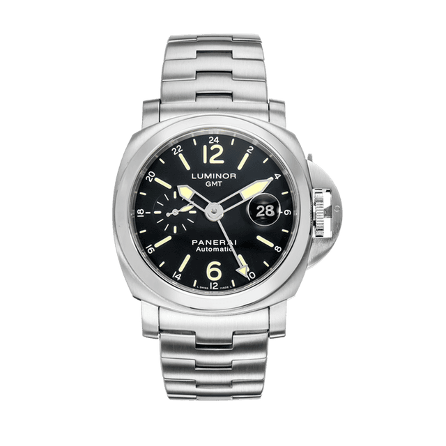 LUMINOR 44 GMT AUTO STEEL STEEL BLACK O028/600