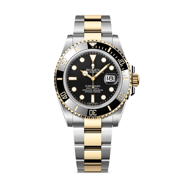 Submariner date st/yg, Black dial