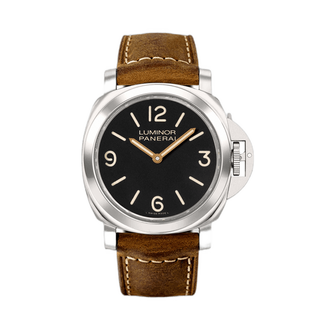 LUMINOR 44 BASE SE BTQ MEC STEEL LEATHER BROWN