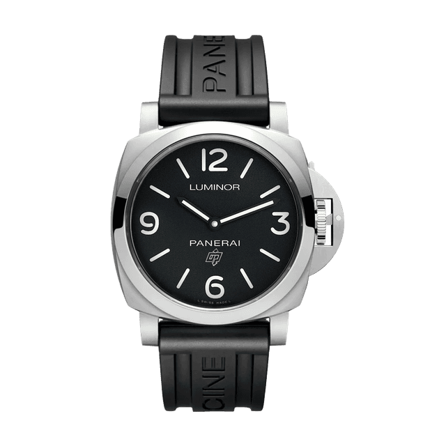 LUMINOR 44 LOGO P6000 STEEL LEATHER BLACK AB0318/1500