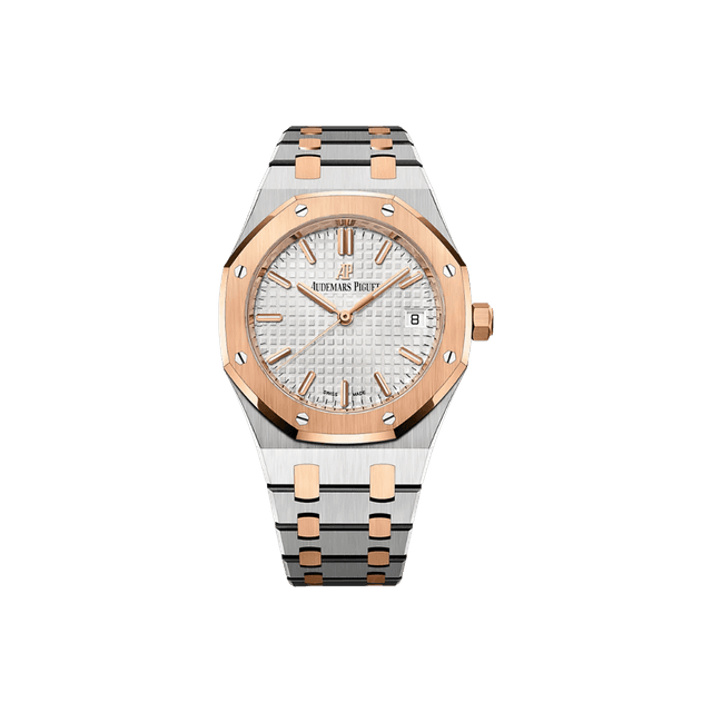 Royal Oak Lady Auto 34mm, Steel/RG, Silver dial, Bracelet