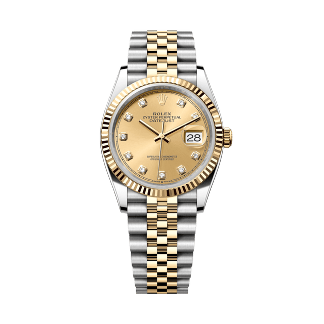 Datejust 36mm, st/yg, Champagne 10rd dial, Jubilee Bracelet