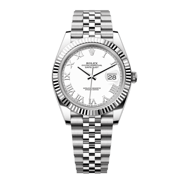 Datejust II 41mm, st/wg, White Roman dial, Jubilee Bracelet
