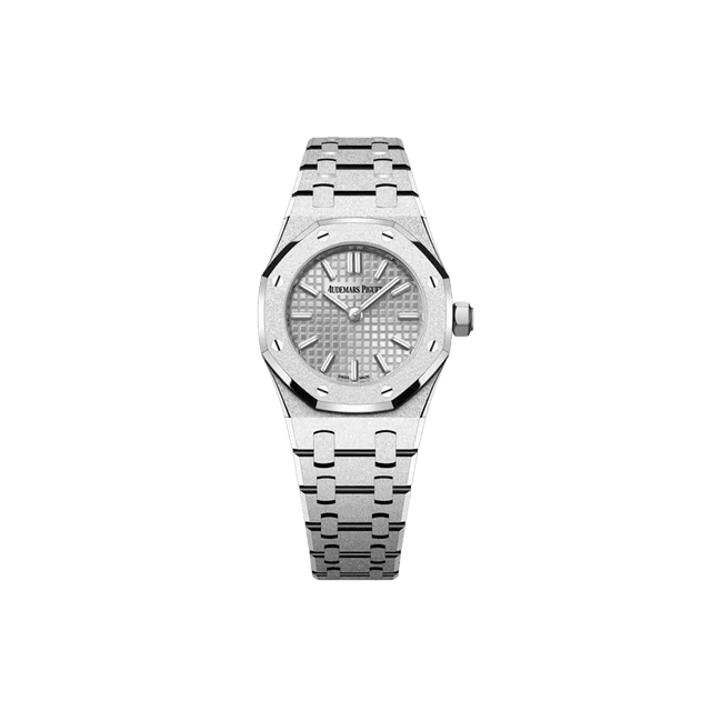 Royal Oak Mini Quartz 23mm, Frosted WG, Grey Dial, Bracelet