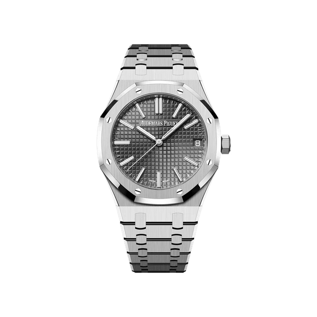 Royal Oak 41mm, Steel, Grey dial, Bracelet