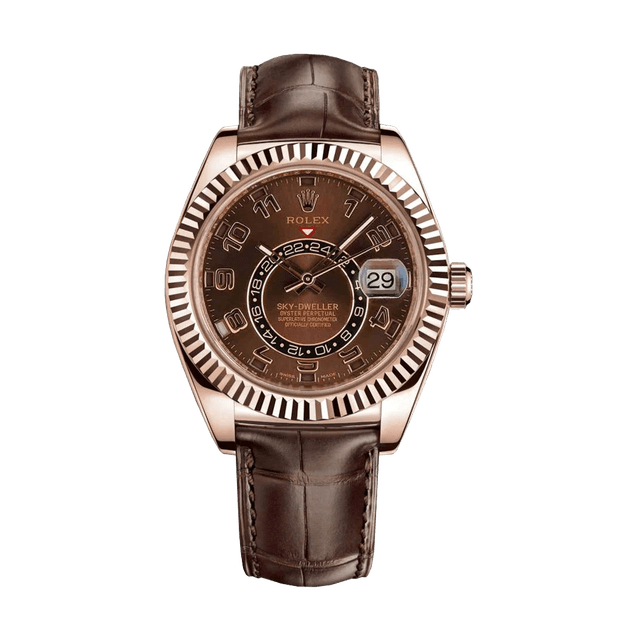 Sky Dweller RG, Choco arabic dial, Brown Leather Strap