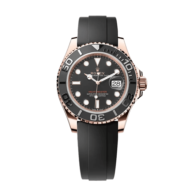 Yacht Master 40mm, RG, Black dial, Oysterflex