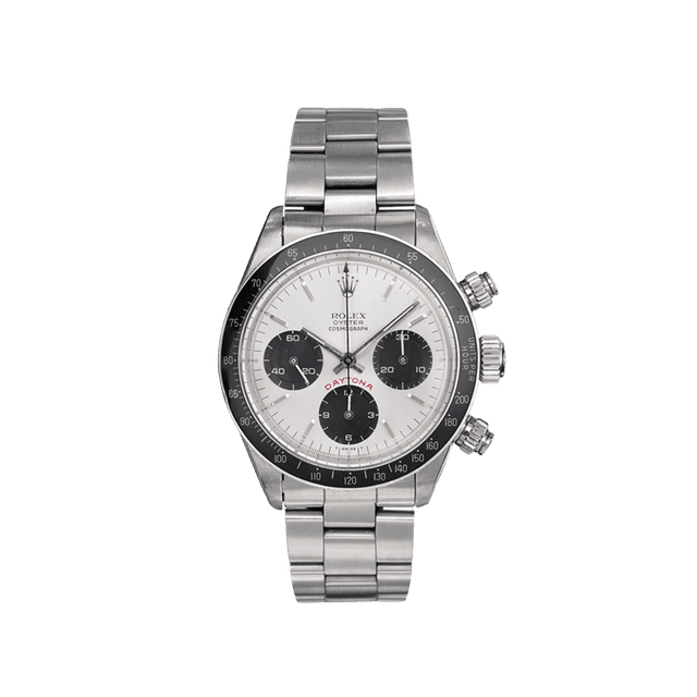 Daytona Steel, 36mm, Big red Silver dial, Bracelet