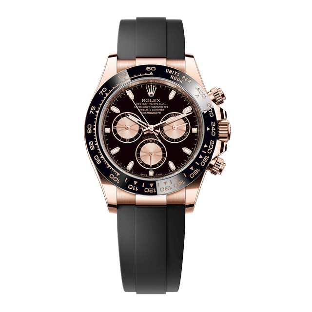 Daytona RG, Black/Pink dial, Oysterflex
