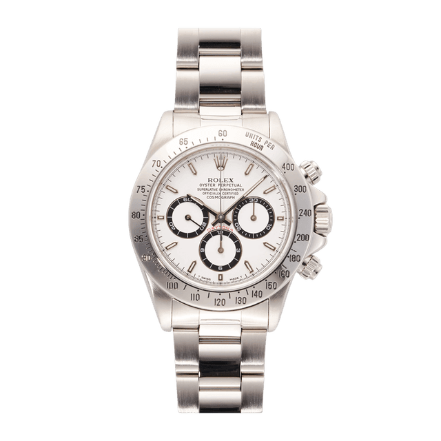 Daytona Elprimero, Steel, White dial, Bracelet