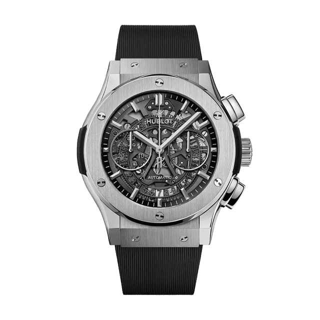 Hublot Classic Fusion Aerofusion Chronograph 45mm, Titanium, Black Rubber Strap