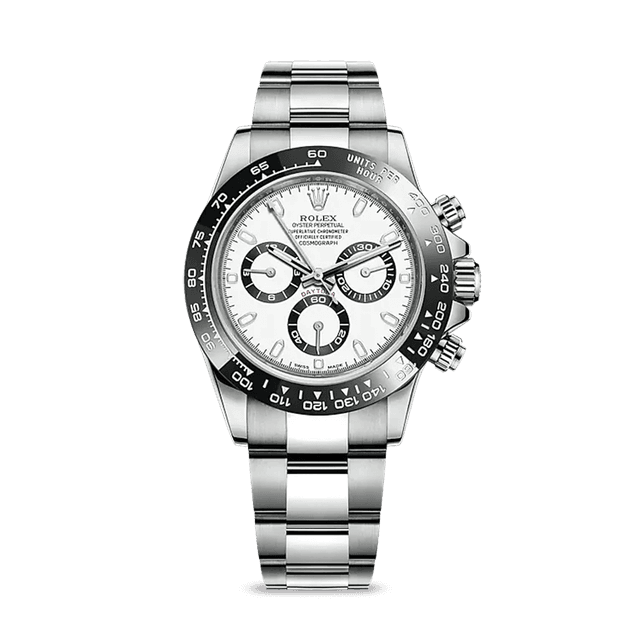 Daytona Steel, White dial, Ceramic bezel
