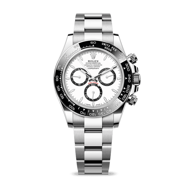 Daytona Steel, White dial, Ceramic bezel
