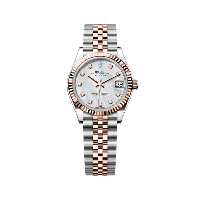 Datejust 31mm, st/rg, White MOP 10rd dial, Jubilee Bracelet