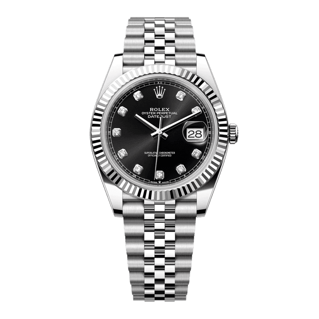 Datejust II 41mm, st/wg, Black 10rd dial, Jubilee Bracelet
