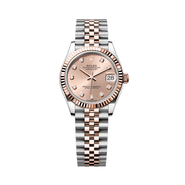 Datejust 31mm, st/rg, Rose 10rd dial, Jubilee Bracelet
