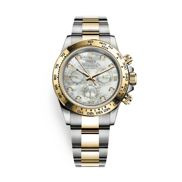 Daytona st/yg, White MOP 8rd dial, Bracelet