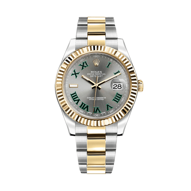 Datejust II 41mm, st/yg, Wimbledon dial, Oyster Bracelet