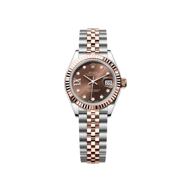 Datejust 28mm, st/rg, Choco IX 8sd dial, Jubilee Bracelet