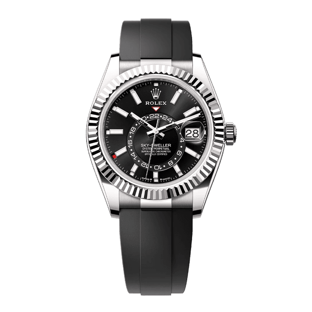 Sky Dweller WG, Black tab dial, Oysterflex