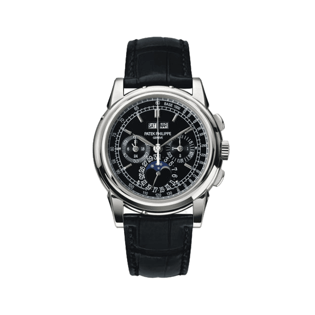 Grand Complications Perpetual Calendar Chronograph 40mm, Platinum, Croco strap