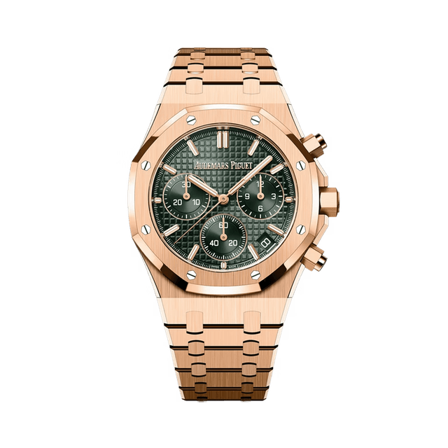 Royal Oak Chronograph 50th Anniversary 41mm, RG, Green dial, Bracelet