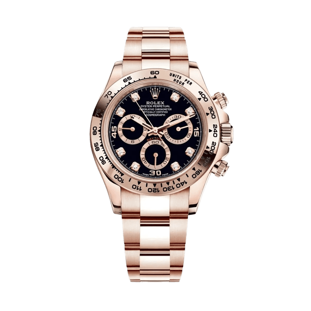 Daytona RG, Black 8rd dial, Bracelet