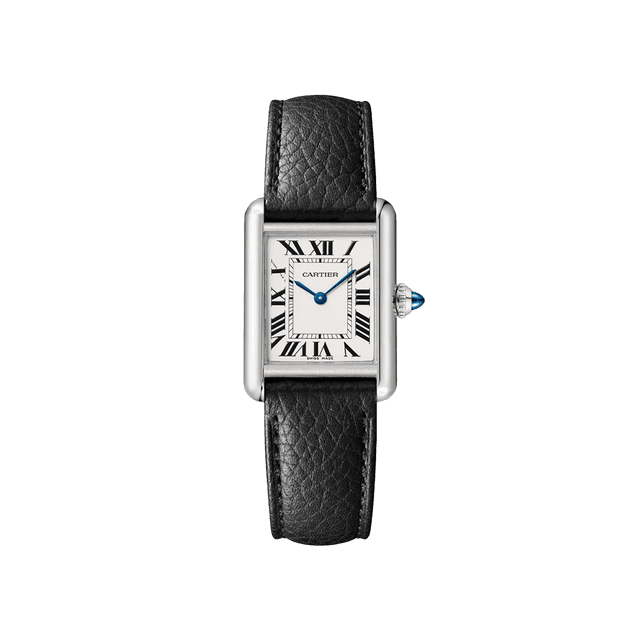 Tank Must Small Model 29.5 mm x 22 mm Quartz, Steel, Silver dial, Black Croco Strap