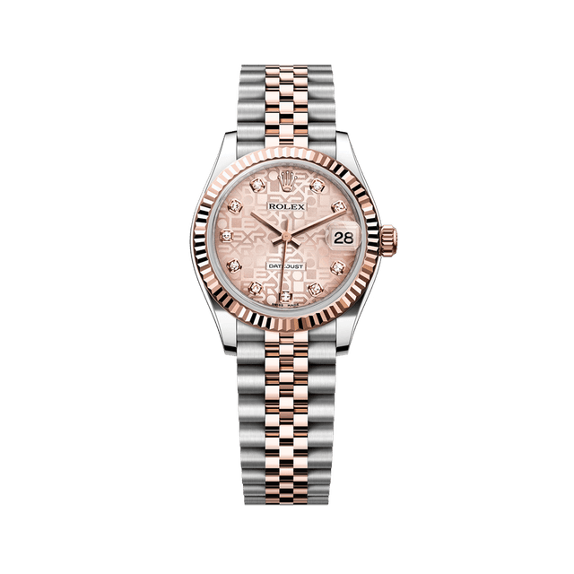 Datejust 31mm, st/rg, Pink Jub 10rd dial, Jubilee Bracelet