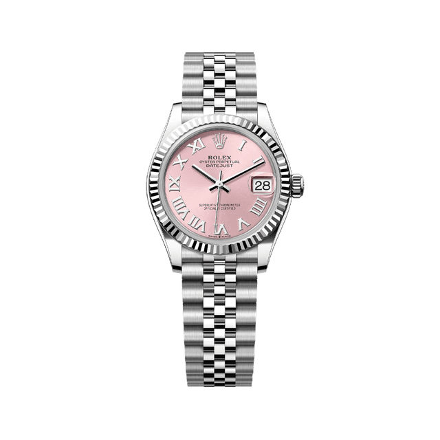 Datejust 31mm, st/wg, Pink Roman dial, Jubilee Bracelet