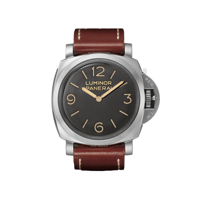 LUMINOR 1950 47 P3000 STEEL LEATHER BLACK P2549/3000