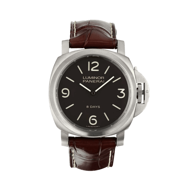 LUMINOR 44 BASE P5000 8 DAYS MECHANICAL TITANIUM LEATHER BROWN Q0171/1000