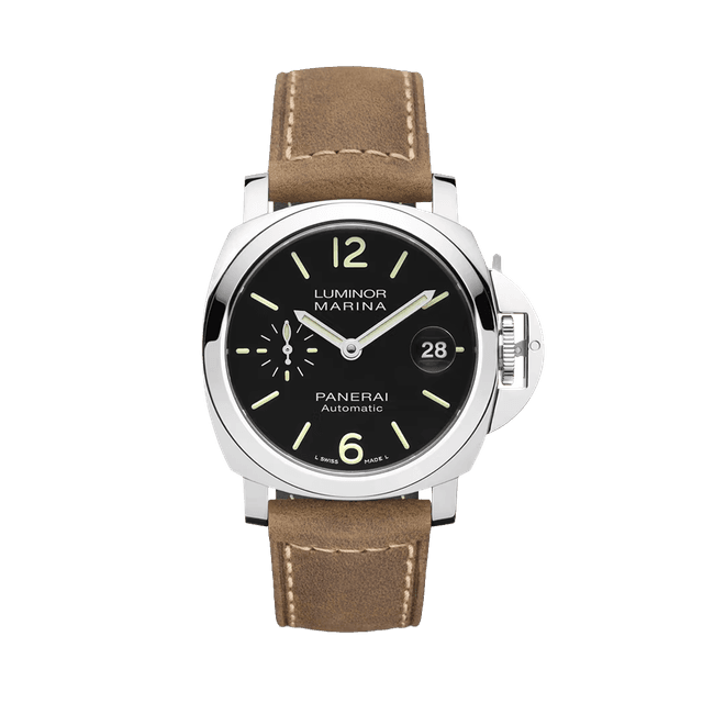 LUMINOR 40 MARINA STEEL LEATHER BLACK U0112/1000
