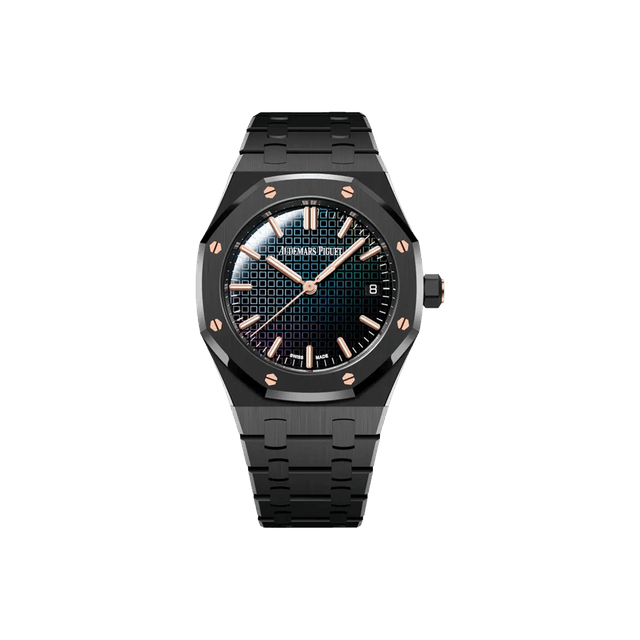 Royal Oak "Carolina Buuci" 34mm, Black Ceramic, Multi-coloured Mirror Effect Black dial, Bracelet limited 300