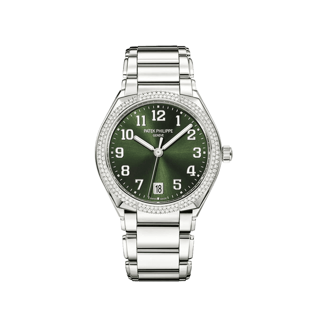 Twenty-4 Automatic Steel, 36mm, Olive Green Dial, Diamond Bezel, Bracelet